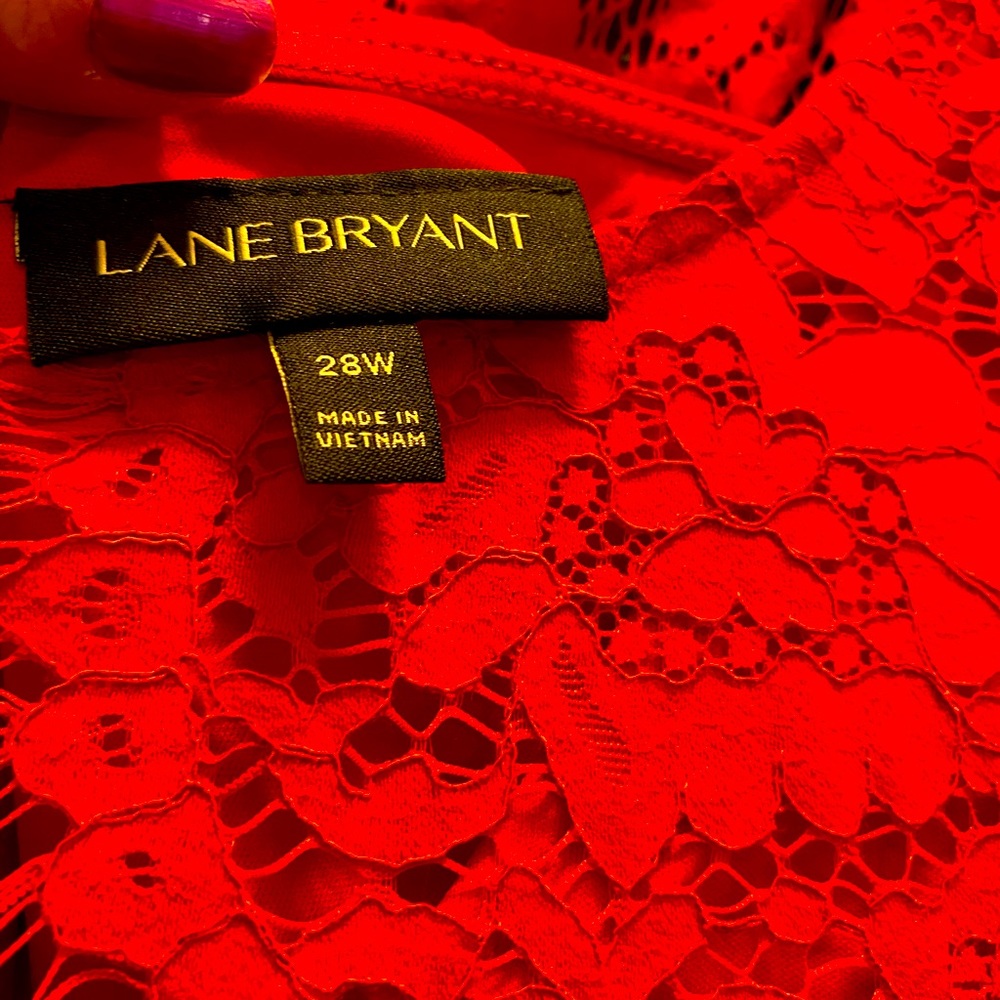 Lane Bryant red lace dress